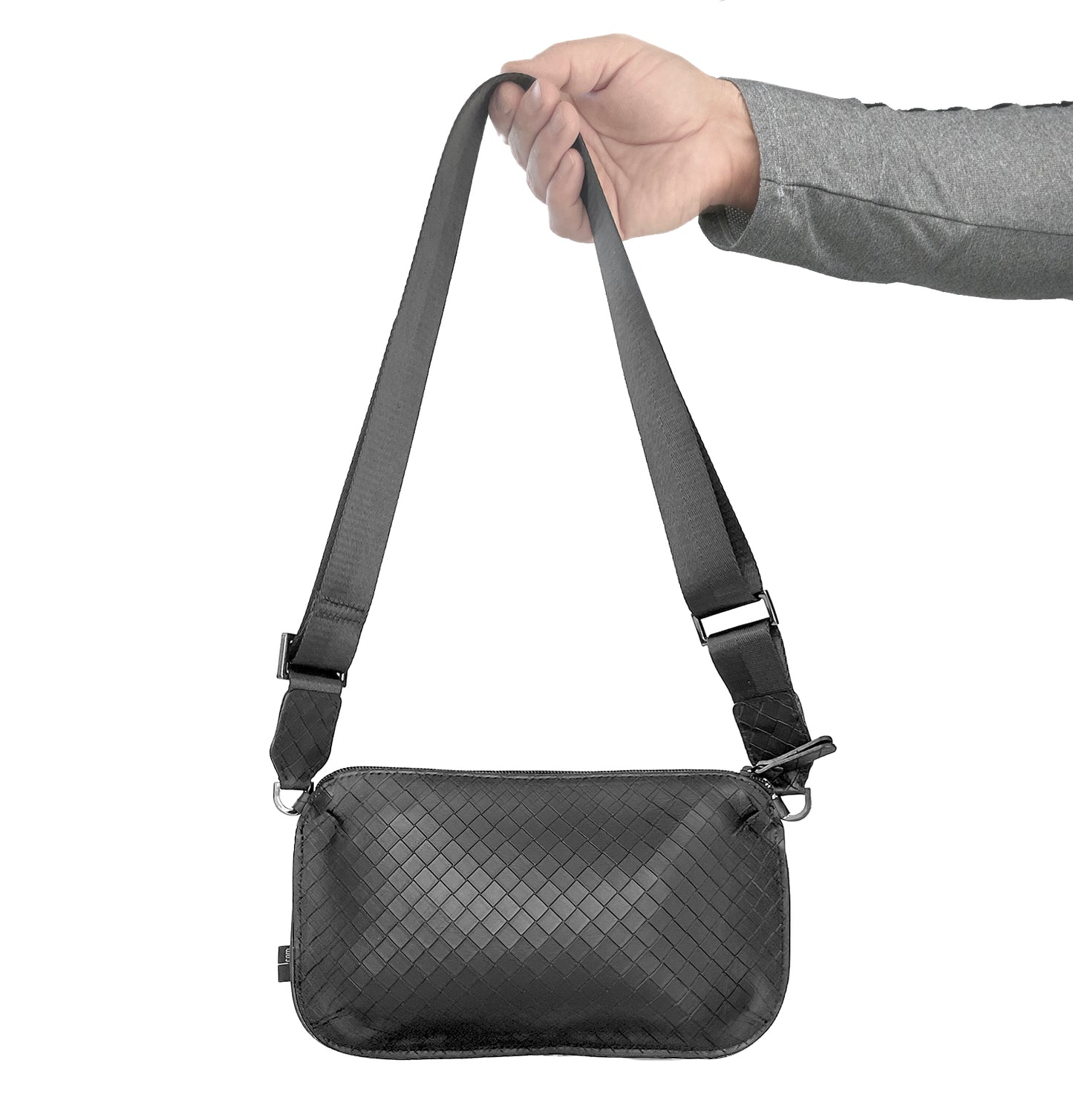 Leo "S" unisex táska - fekete kockás mintás