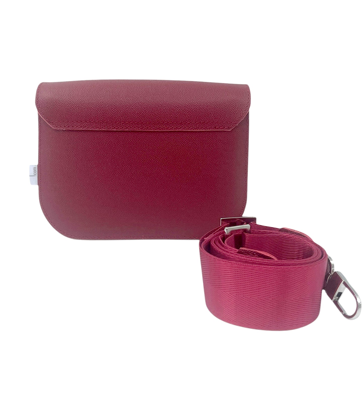 Gabi shoulder bag - dark red with patterned surface