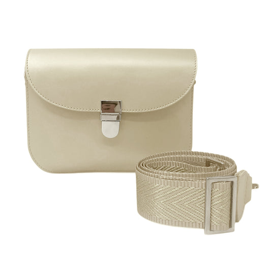 Gabi shoulder bag - pastel yellow cream