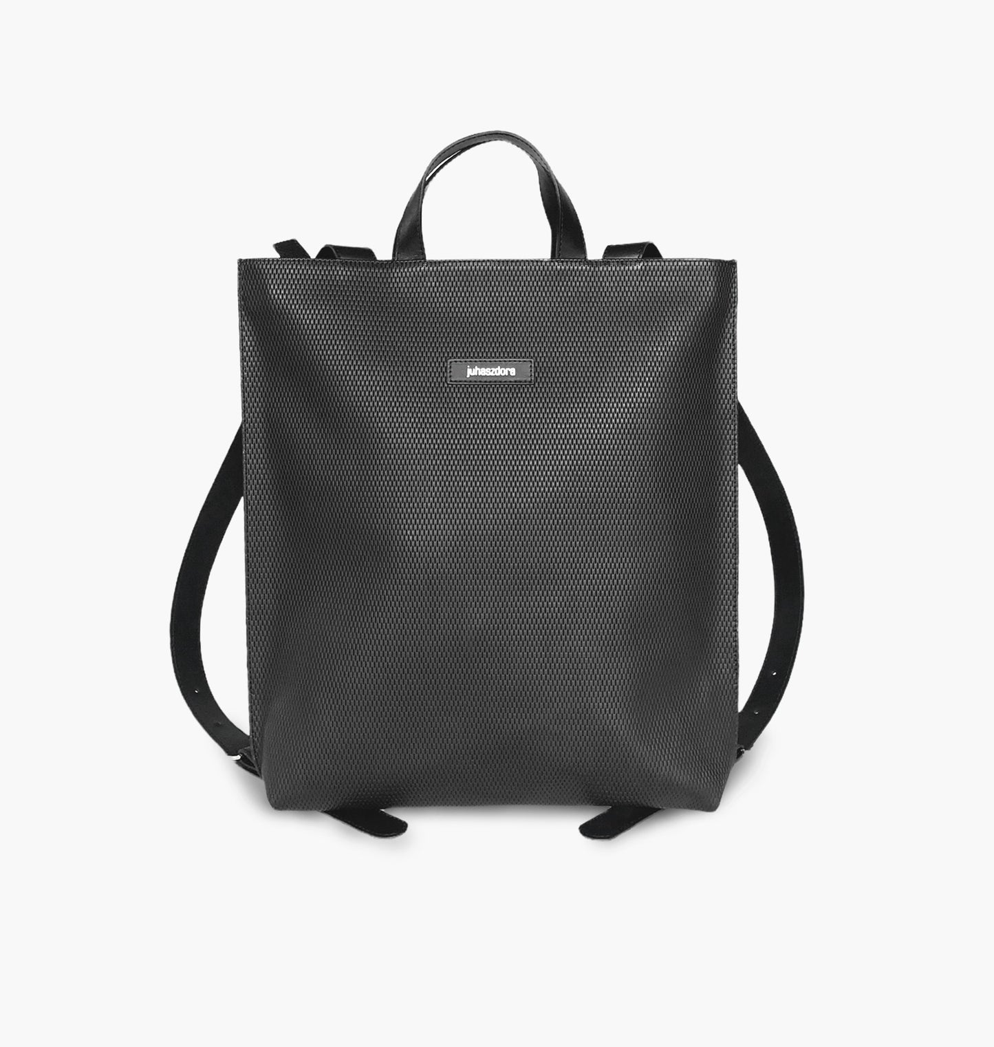 Réka backpack - black with patterned surface