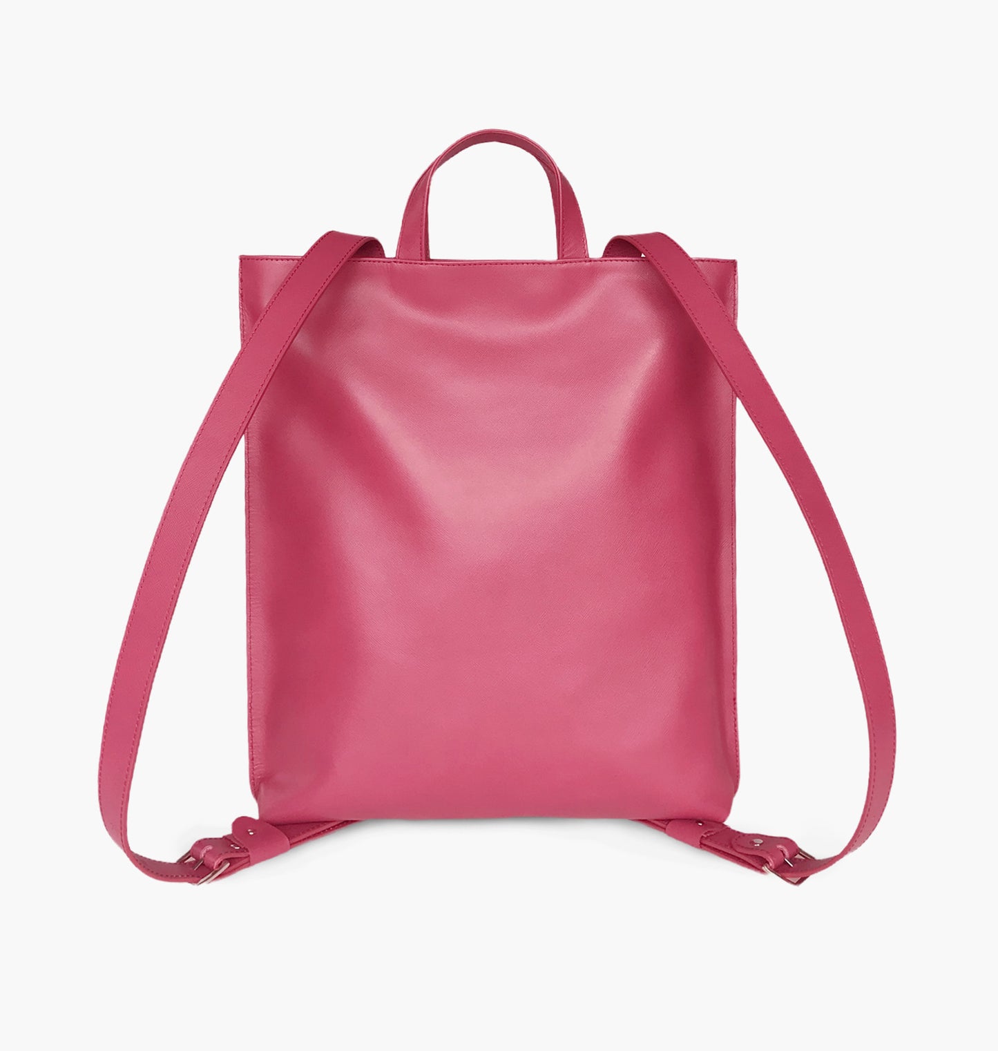 Réka backpack - dark pink with crossprint surface