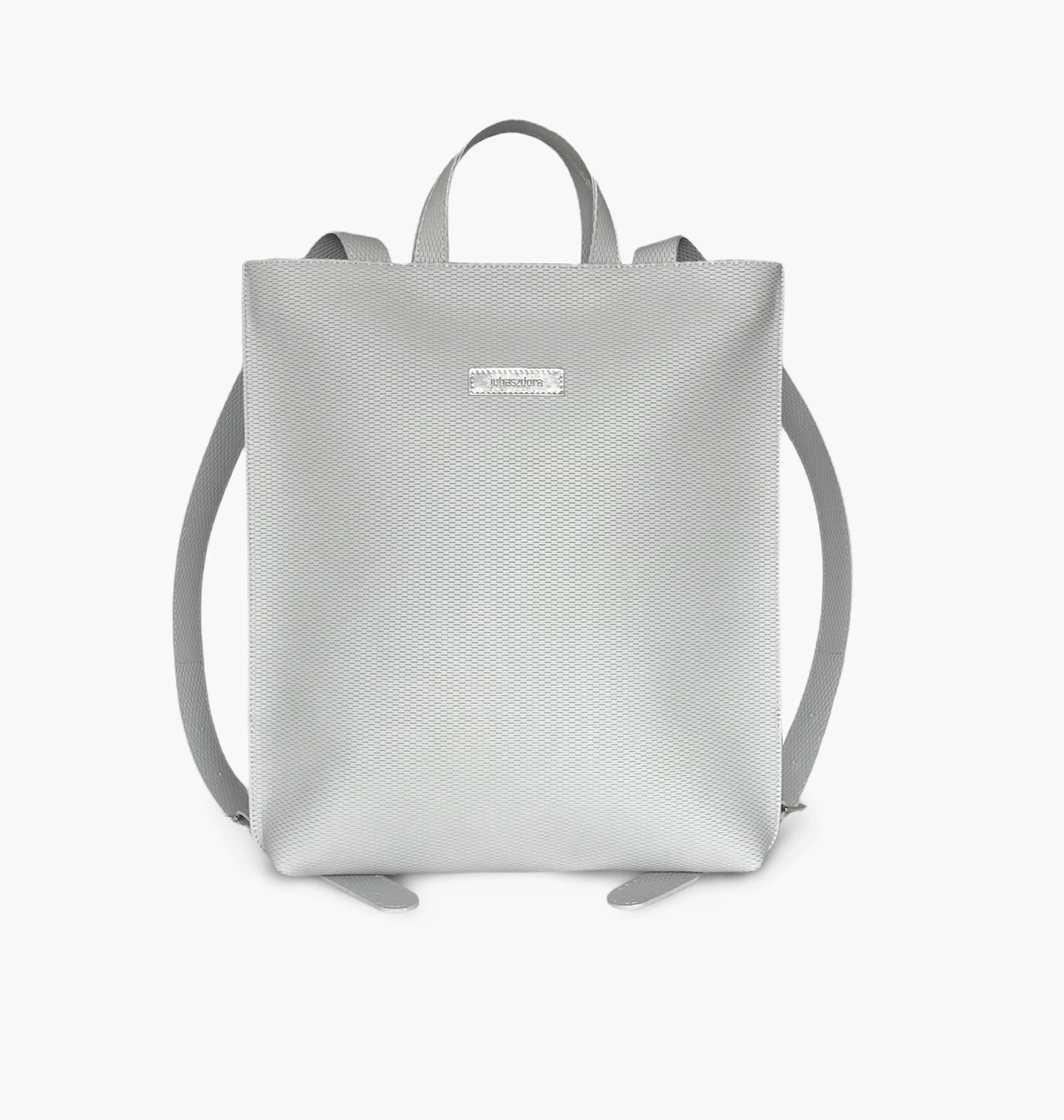 Réka backpack - gray with patterned surface