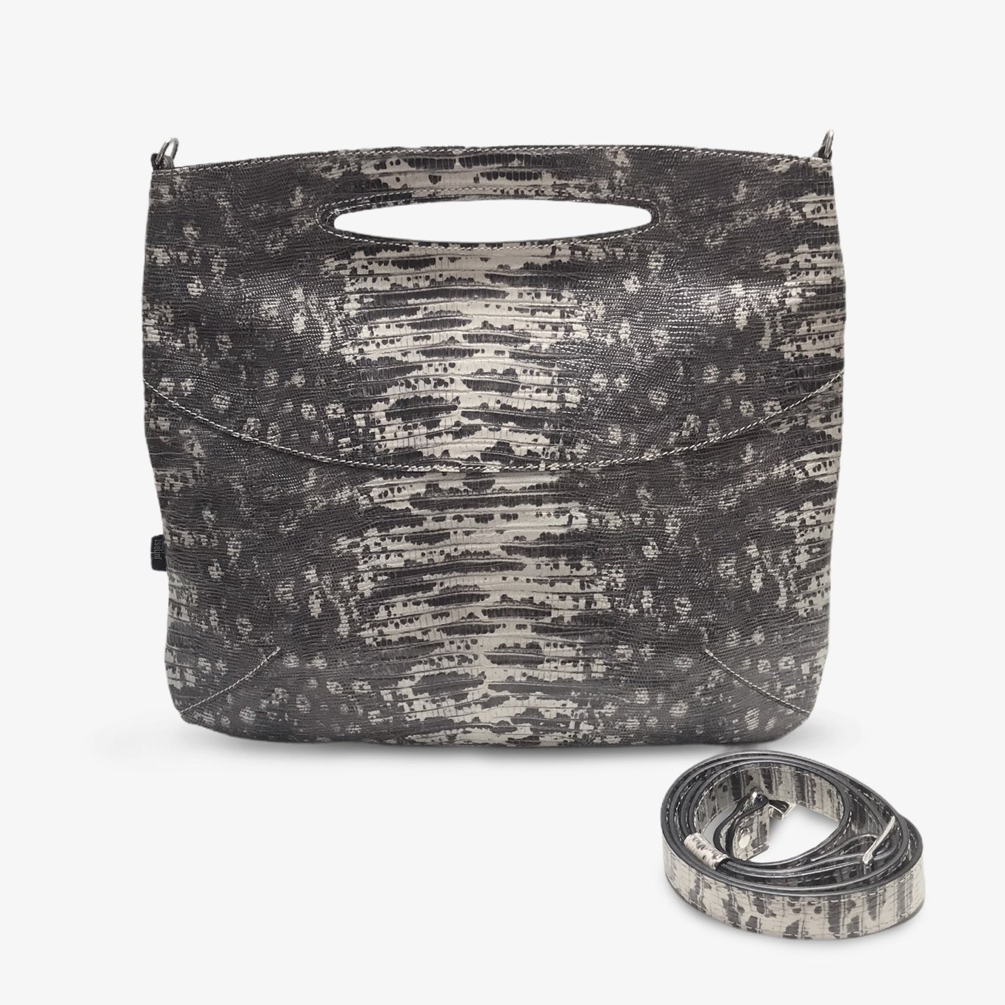 Doric shoulder bag - gray snake print