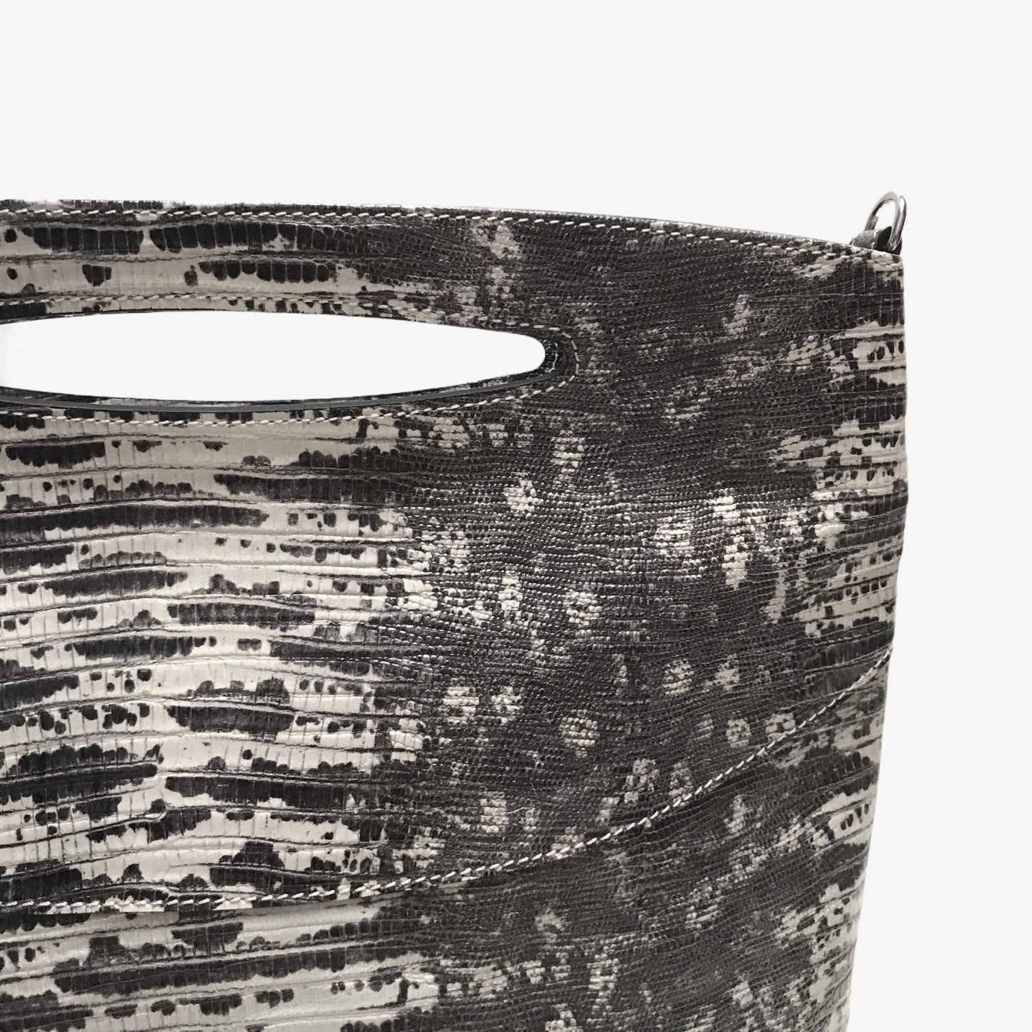 Doric shoulder bag - gray snake print